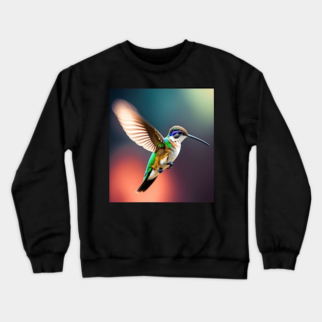 Witch Hummingbird Flying Air Bending Crewneck Sweatshirt by Hummingbird Flying